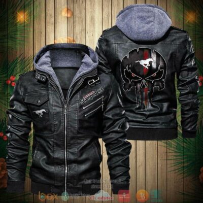 Calgary Stampeders CFL Leather Jacket LJ0694 1