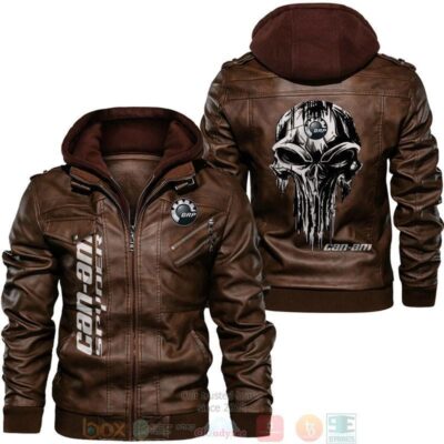 Can Am Spyder The Punisher skull Leather Jacket LJ0725 1