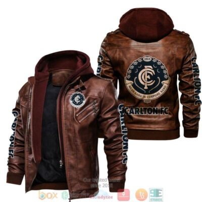 Carlton Football Club Leather Jacket LJ0734 1