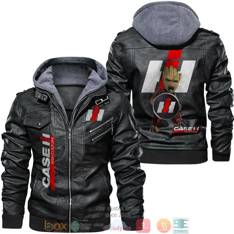 Case-IH-Agriculture-Baby-Groot-Hug-logo-Leather-Jacket-LJ0753 Case IH Agriculture Baby Groot Hug logo Leather Jacket LJ0753