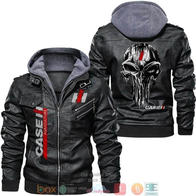 Case-IH-Agriculture-Punisher-Skull-Leather-Jacket-LJ0755 Case IH Agriculture Punisher Skull Leather Jacket LJ0755