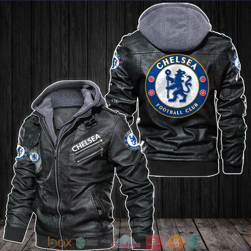 Chelsea-Football-Club-Leather-Jacket-LJ0803 Chelsea Football Club Leather Jacket LJ0803