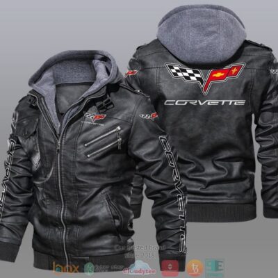 Chevrolet Corvette Car brand Leather Jacket LJ0814