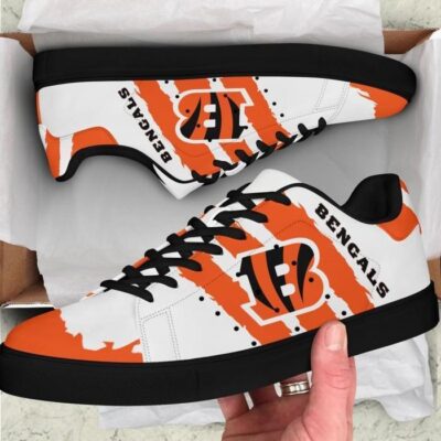 Cincinnati Bengals Low Top Leather Skate Shoes