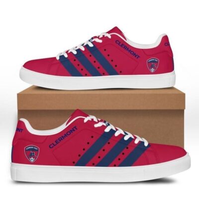Clermont Foot Auvergne 63 Low Top Leather Stan Smith Shoes - White Sole SST1605 1 Tennis Shoes