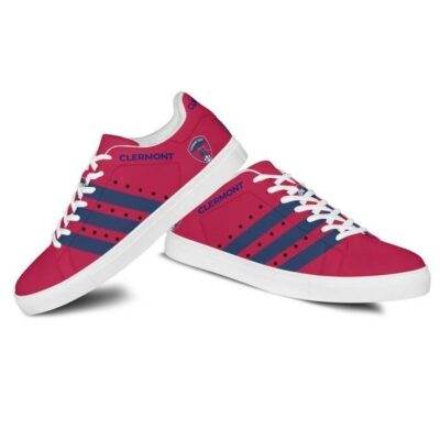 Clermont Foot Auvergne 63 Low Top Leather Stan Smith Shoes - White Sole SST1605 2 Sneaker For Fans - White Sole