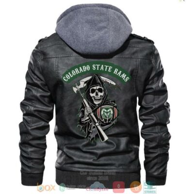 Colorado State Rams NCAA Football Sons Of Anarchy Black Leather Jacket LJ0955