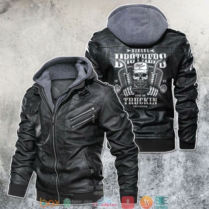 Diesel Brothers Skull Keep On Truckin Leather Jacket LJ1061 – Let the ...