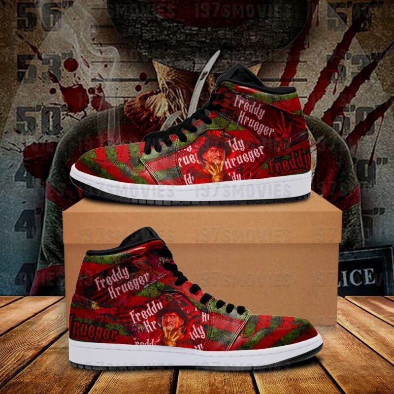 Freddy Krueger A Nightmare On Elm Street Air Jordan 1 High Top Sneakers Custom Shoes