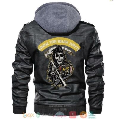 Georgia Tech Yellow Jackets NCAA Football Sons Of Anarchy black Leather Jacket LJ1284