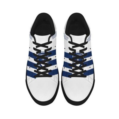 Girondins de Bordeaux Low Top Leather Skate Shoes Tennis Shoes Sneaker For Fans Black Sole 3