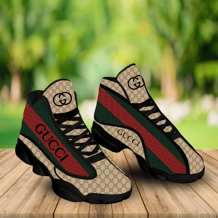Gucci Flower Air Jordan 13 Sneakers Shoes - Muranotex Store