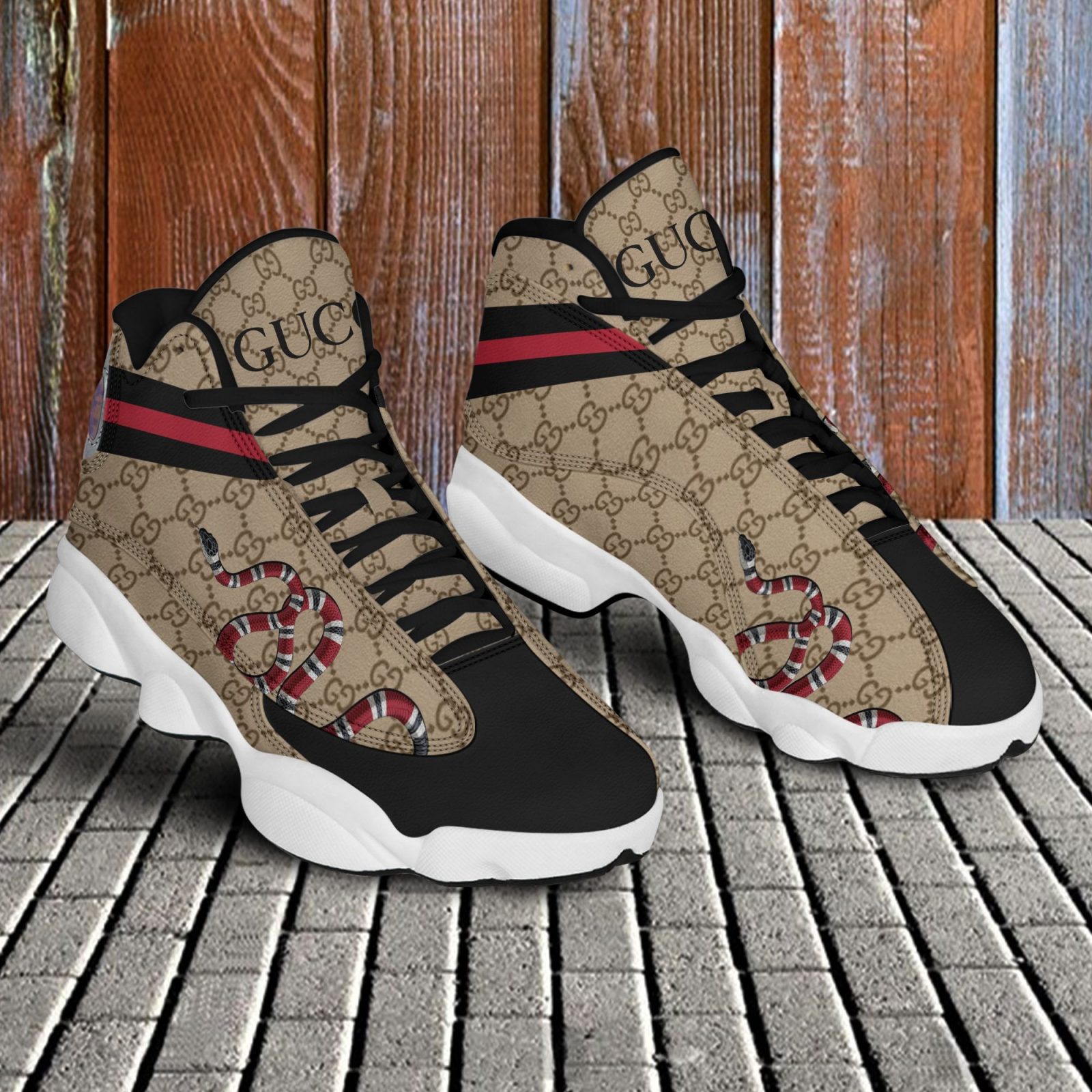 Gucci Bee And Flower Air Jordan 13 Sneaker Shoes