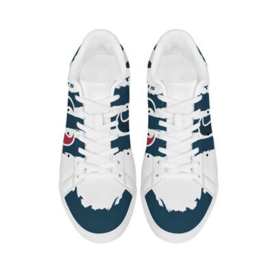 Houston Texans Low Top Leather Skate Shoes Tennis Shoes Sneaker For Fans White Sole 3