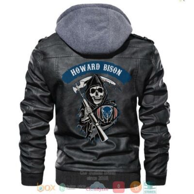 Howard Bison NCAA Football Sons Of Anarchy Black Leather Jacket LJ1383