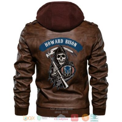 Howard Bison NCAA Football Sons Of Anarchy Brown Leather Jacket LJ1384