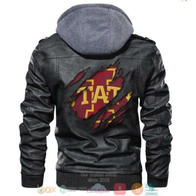 Iowa State Cyclones NCAA Black Leather Jacket LJ1464