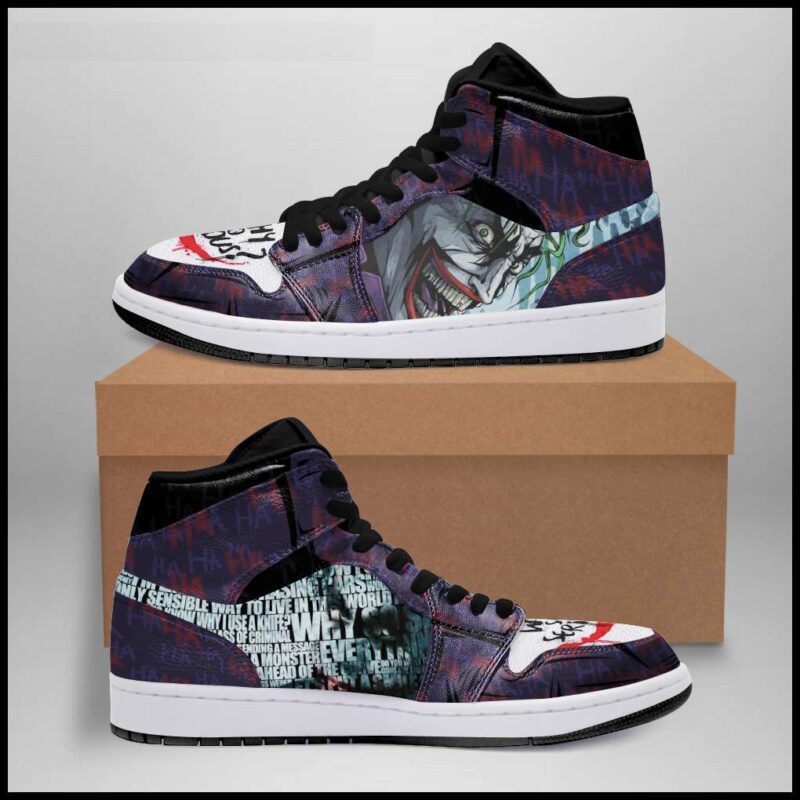 Joker Smile Air Jordan 1 High Top Sneakers Custom Shoes