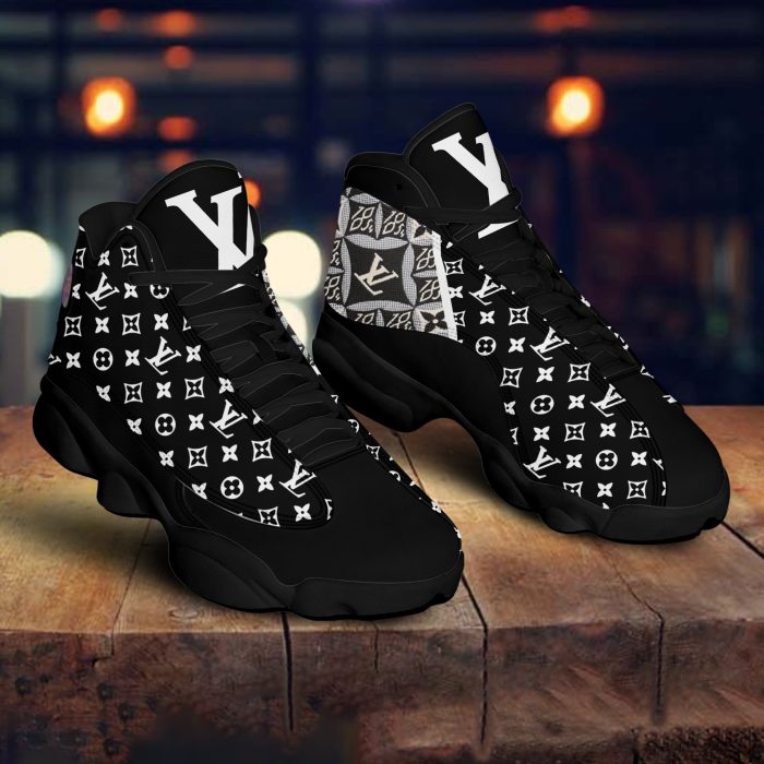HOT] Air jordan 13 Mix LV Luxury Sneaker Shoes POD Design