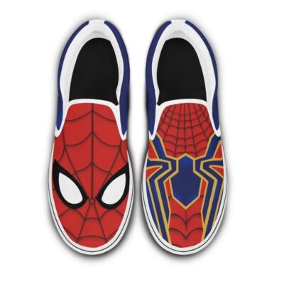 Marvel Spiderman Blue Red Black Bling Patterns Disney Graphic Cartoon Unisex Slip On Low Top Canvas Shoes 4 Marvel Spiderman Blue Red Black Bling Patterns Disney Graphic Cartoon Unisex Slip On Low Top Canvas Shoes 4