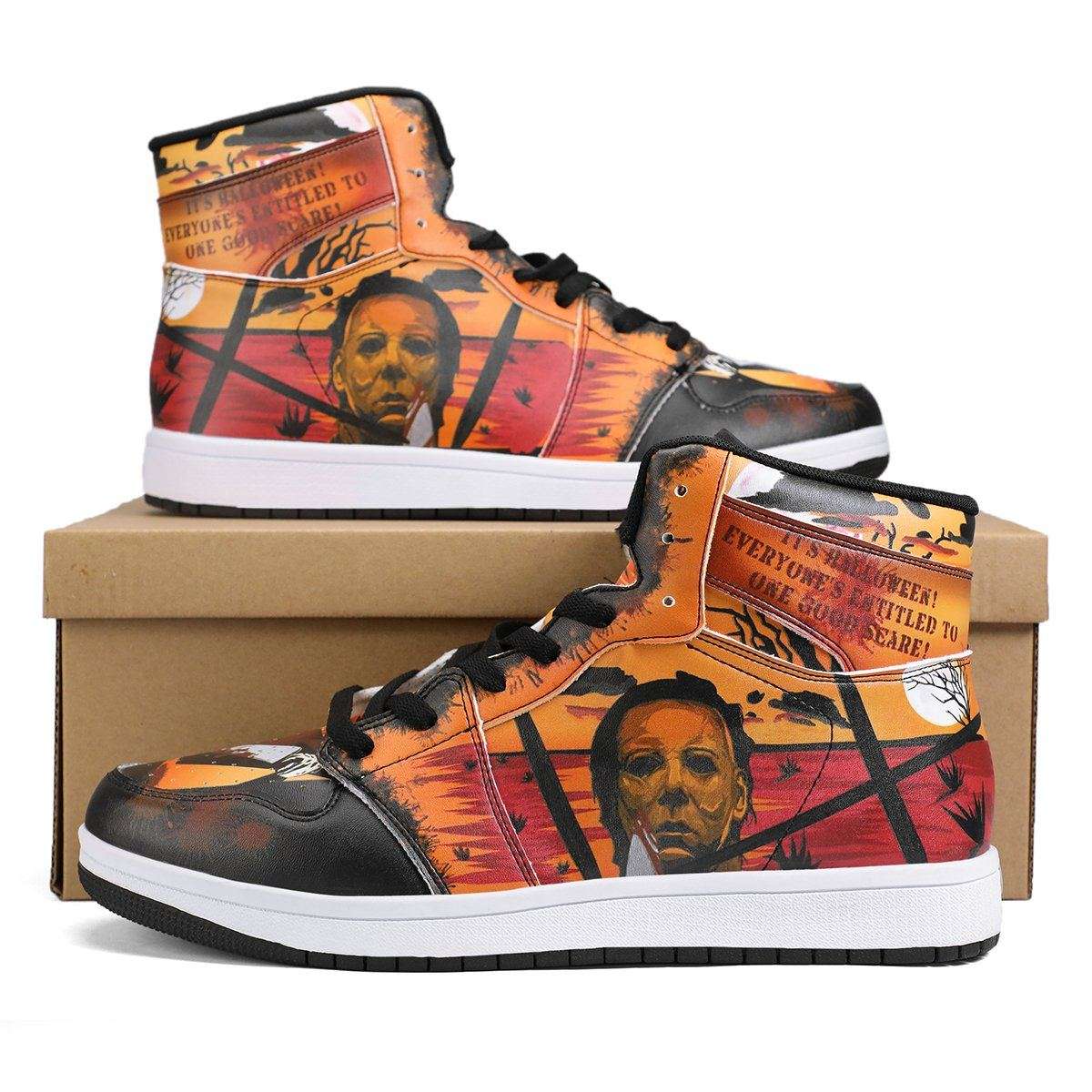 Michael Myers Air Jordan 1 High Top Sneakers Custom Shoes – Let the ...