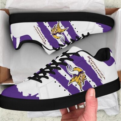 Minnesota Vikings Low Top Leather Skate Shoes