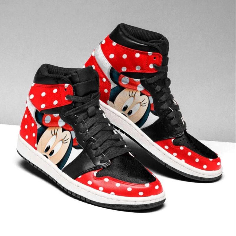 Minnie Mouse Air Jordan 1 High Top Sneakers Custom Shoes For Fans