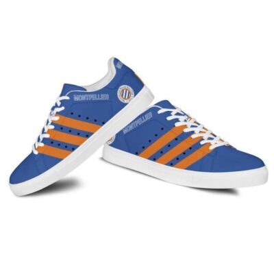 Montpellier HSC Low Top Leather Stan Smith Shoes - White Sole SST1611 2 Sneaker For Fans - White Sole