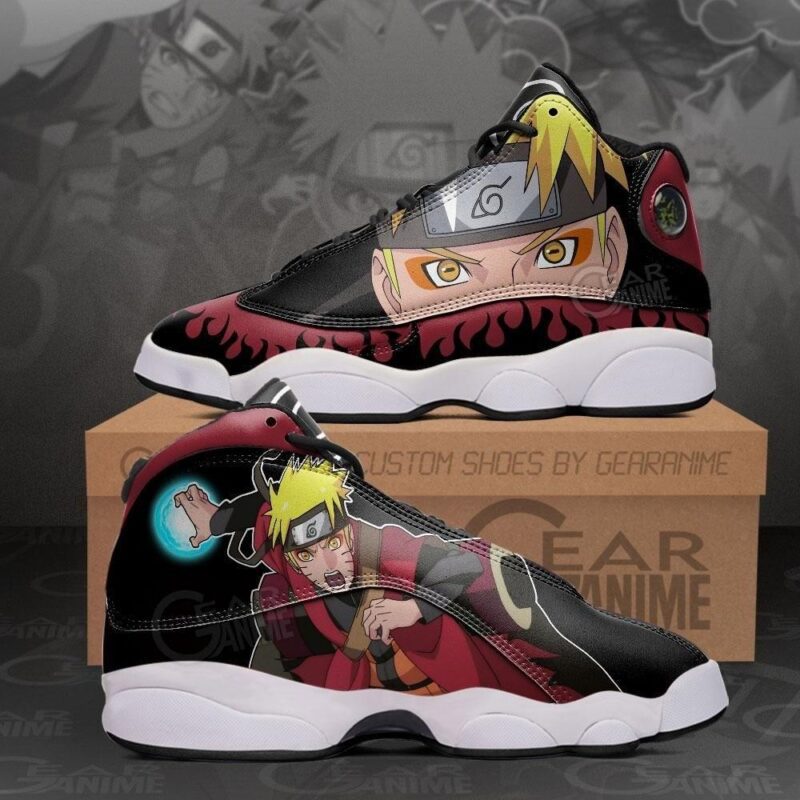 Naruto Sage Mode Jordan 13 Sneakers Naruto Custom Anime Shoes JD14364