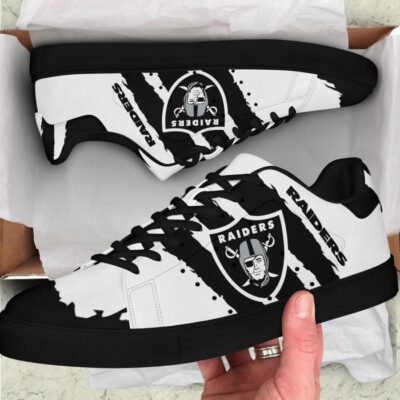 Oakland Raiders Low Top Leather Skate Shoes