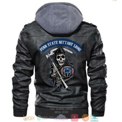 Penn State Nittany Lions NCAA Football Black Leather Jacket LJ2139