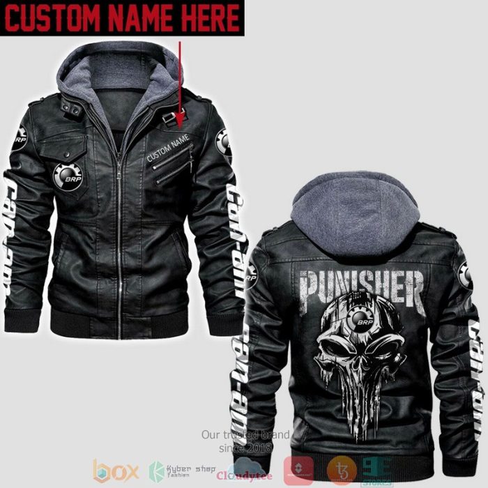 Personalized Can Am BRP Punisher Skull Leather Jacket LJ2151 – Let the ...