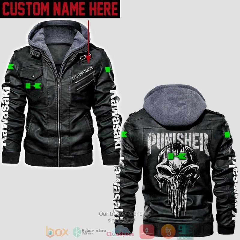 Personalized Kawasaki Punisher Skull Leather Jacket LJ2182 – Let the ...