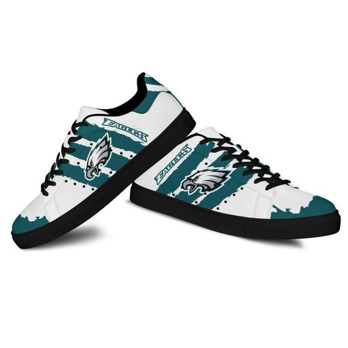 Philadelphia Eagles Low Top Leather Skate Shoes, Tennis Shoes, Sneaker ...