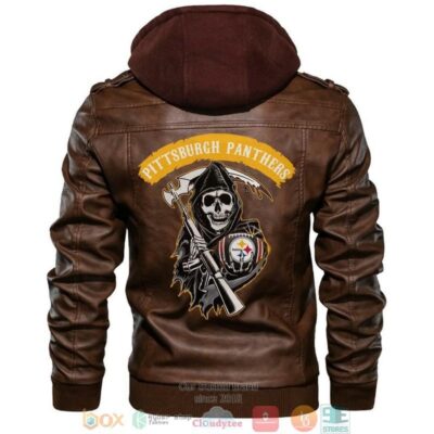 Pittsburgh Panthers NCAA Football Sons Of Anarchy Brown Leather Jacket LJ2227