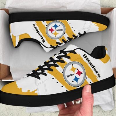 Pittsburgh Steelers Low Top Leather Skate Shoes