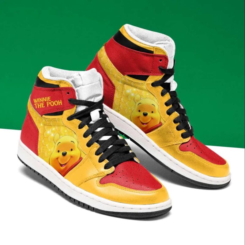 Pooh Bear Winnie The Pooh Air Jordan 1 High Top Sneakers Custom Shoes For Fans