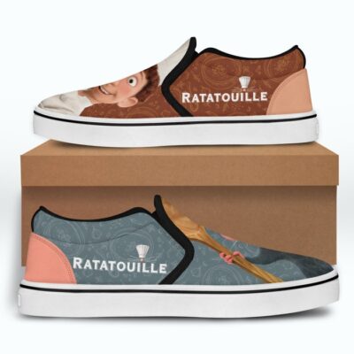 Remy Ratatouille Alfredo Linguini Brown Gray Pattern Disney Graphic Cartoon Unisex Slip On Low Top Canvas Shoes 5 Remy Ratatouille Alfredo Linguini Brown Gray Pattern Disney Graphic Cartoon Unisex Slip On Low Top Canvas Shoes 5
