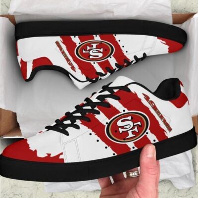 San Francisco 49ers Low Top Leather Skate Shoes