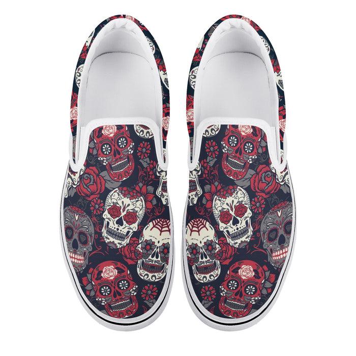 Skull Slip-On Shoes Low Top Sneaker For Fans – Let the colors inspire you!
