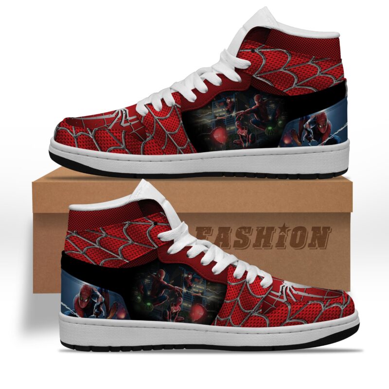 Spider-Man Far From Home Air Jordan 1 High Top Sneakers Custom Shoes For Fans