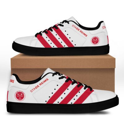 Stade de Reims Low Top Leather Stan Smith Shoes - Black Sole SST1662 1 Tennis Shoes