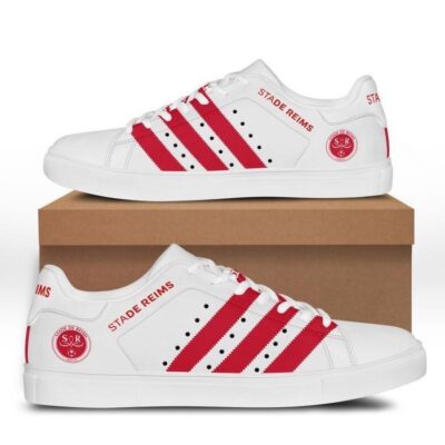 Stade de Reims Low Top Leather Stan Smith Shoes - White Sole SST1613 1 Tennis Shoes