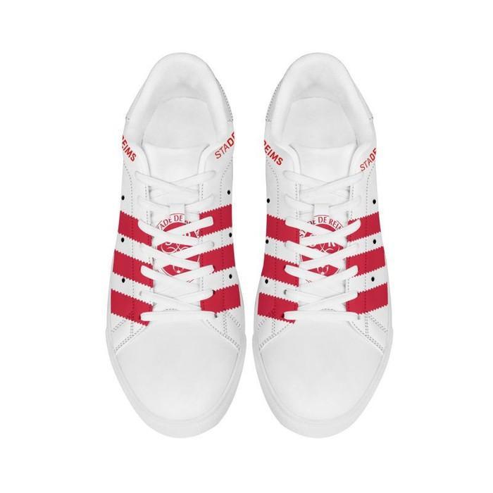 Stade-de-Reims-Low-Top-Leather-Skate-Shoes-Tennis-Shoes-Sneaker-For-Fans-White-Sole-3 Stade de Reims Low Top Leather Skate Shoes Tennis Shoes Sneaker For Fans White Sole 3