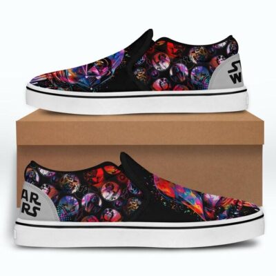 Star Wars Darth Vader Purple Black Bling Patterns Disney Graphic Cartoon Unisex Slip On Low Top Canvas Shoes 3 Star Wars Darth Vader Purple Black Bling Patterns Disney Graphic Cartoon Unisex Slip On Low Top Canvas Shoes 3