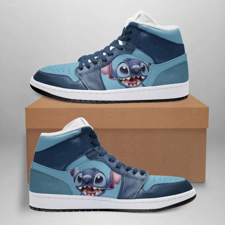 Stitch Lilo And Stitch Air Jordan 1 High Top Sneakers Custom Shoes For Fans Let The Colors 