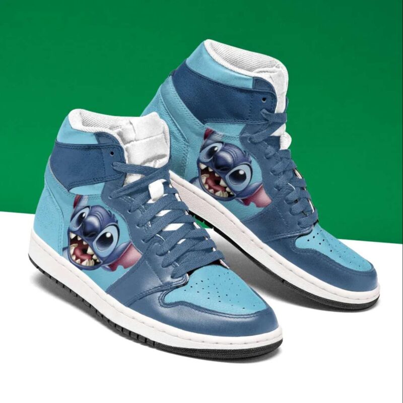 Stitch Lilo And Stitch Air Jordan 1 High Top Sneakers Custom Shoes For Fans