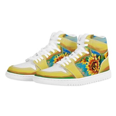 Sunflower Sneaker Air Jordan 1 Custom Sneakers For Fans