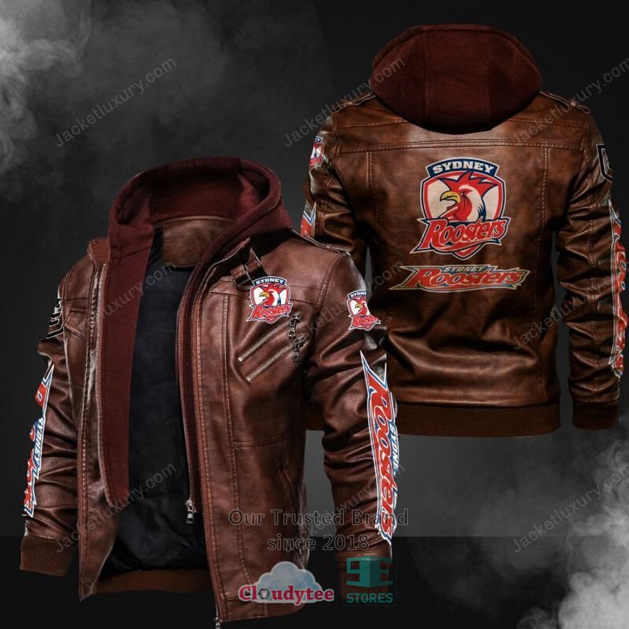 Sydney Roosters logo Leather Jacket LJ0218 – Let the colors inspire you!