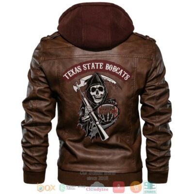 Texas State Bobcats NCAA Football Sons Of Anarchy Brown Leather Jacket LJ2628